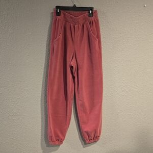 Simply Blessed Pink velour Joggers